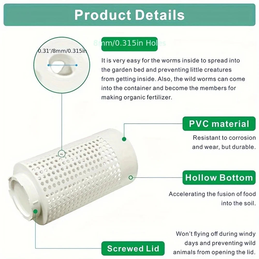 Outdoor Compost Bin Worm Composting Bin Worm Farm Compost Bin Kit For Inground Insect Composter For Small Flower Pots Garden