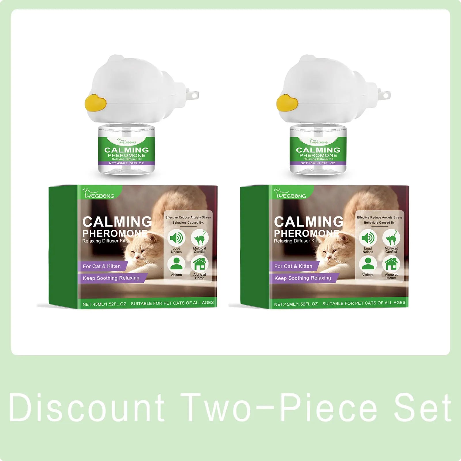 Cat Calming Diffuser Cat Pheromone Plug-In Relaxants Prevent Howling Pet Dogs Anti-Anxiety Reduces Anxiety Cat Calming Liquid