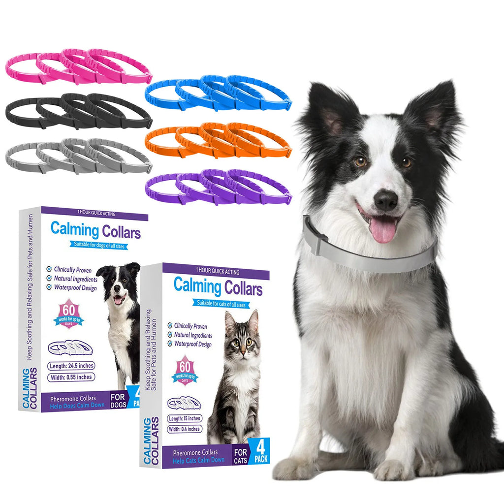 Anxiety Relieving Pet Collars, Natural Sedatives Suitable For Dogs and Cats Pheromones For Stress, And Aggression, Waterproof