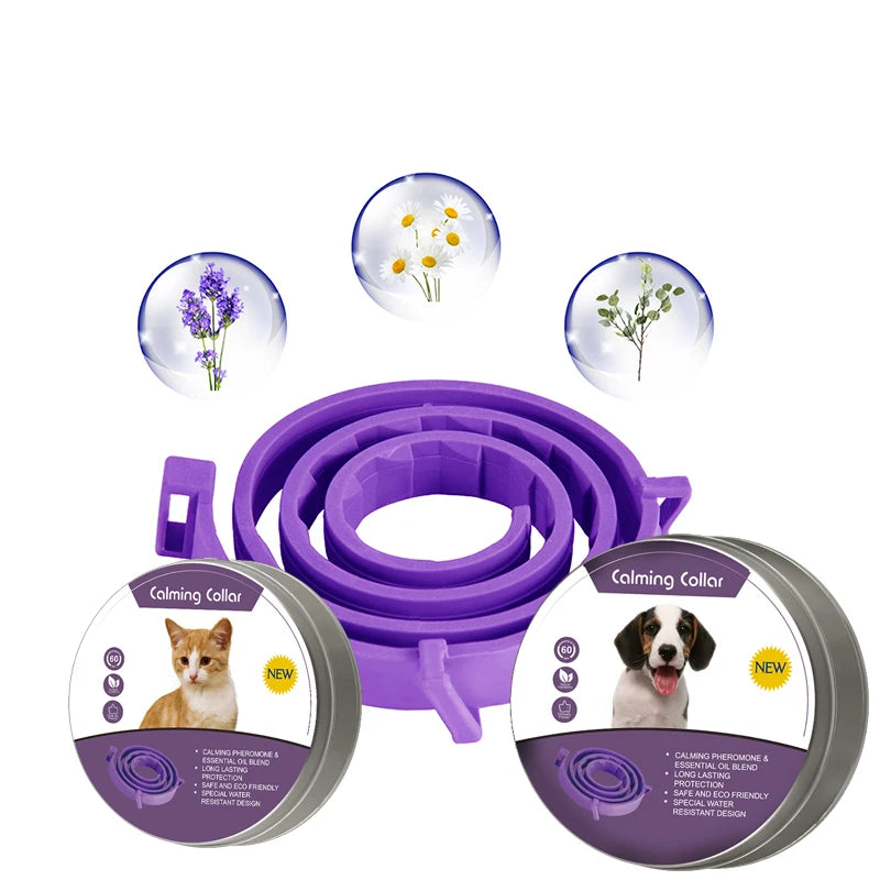 Pet Calming Collar For Cats Dogs Adjustable.