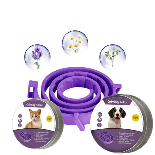 Pet Calming Collar For Cats Dogs Adjustable.