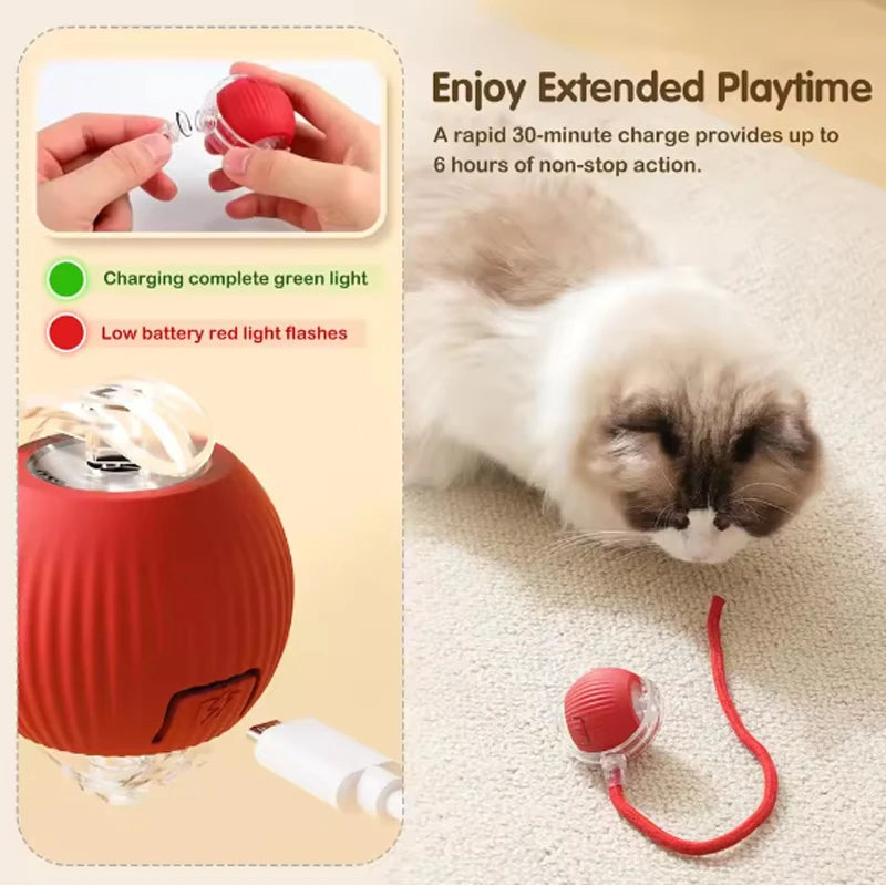 Smart Interactive Cat Ball - Self-Rolling Automatic Play Toy
